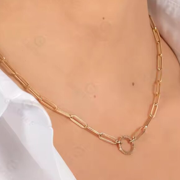 Gold Chain Pendant Necklace Gemstone Pendant Blue Chalcedony BEAUTIFUL Necklace - Picture 12 of 12